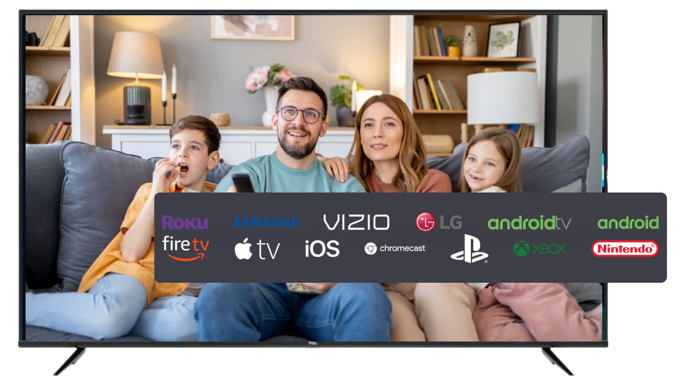 IPTV UK Supported Platform and App Logos - iOS, Android, Windows, macOS, Smart TV